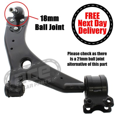 Ford C-Max 2007-2011 Lower Front Right Suspension Wishbone Arm & 18mm Ball Joint