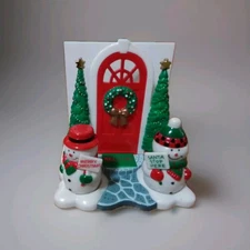 3PC Snowmen Condiment Set Salt Pepper Shakers Napkin
