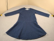 GAP Kids Dress Girls XL Blue Long Sleeve Fit Flare Pockets Crewneck Soft Casual