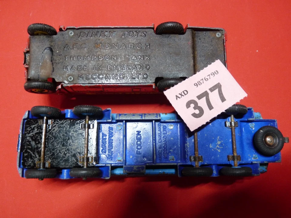 Lote vintage Dinky Toys petroleros de gasolina Foden y AEC Monarch. Nº 377 Foto 3 de 3