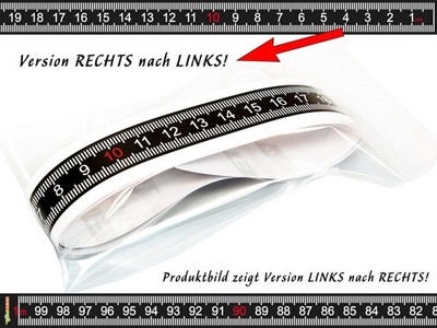 Maßband selbstklebend für Arbeitstisch, Bandmaß, Metermaß 100 cm RECHTS -> LINKS