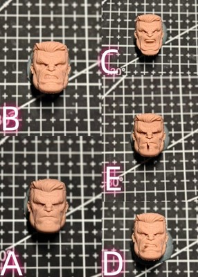 1/18 1/12 1/6 Unpainted GUILTY LAND Wounded Kane Head Carving Sculpt White Mold