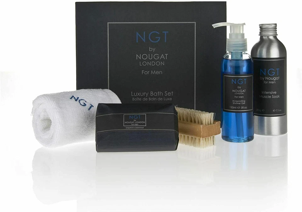 NGT For Men by Nougat London Luxury Bath Box Gift Set Grapefruit and Cedarwood