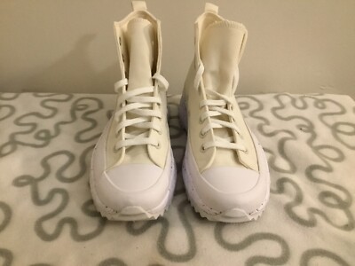 converse run star hike platform high top sneakers size 9.5 color Egret