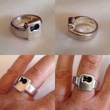 Bague Signée CLIO BLUE En argent poinçon 925 + Poinçon Orfèvre T 52