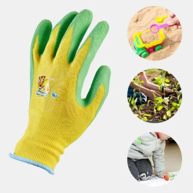 Kids /Junior Garden Safety Rubber Coated Gloves DIY Age from Year 6 to Year _RI YB10259