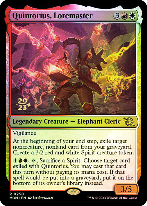 MTG  FOIL Quintorius, Loremaster (Prerelease) (March of the Machine)  - Promo