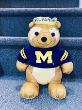 Vintage Stuffins Michigan Wolverines Plush Stuffed Animal Mascot Toy Champs Team