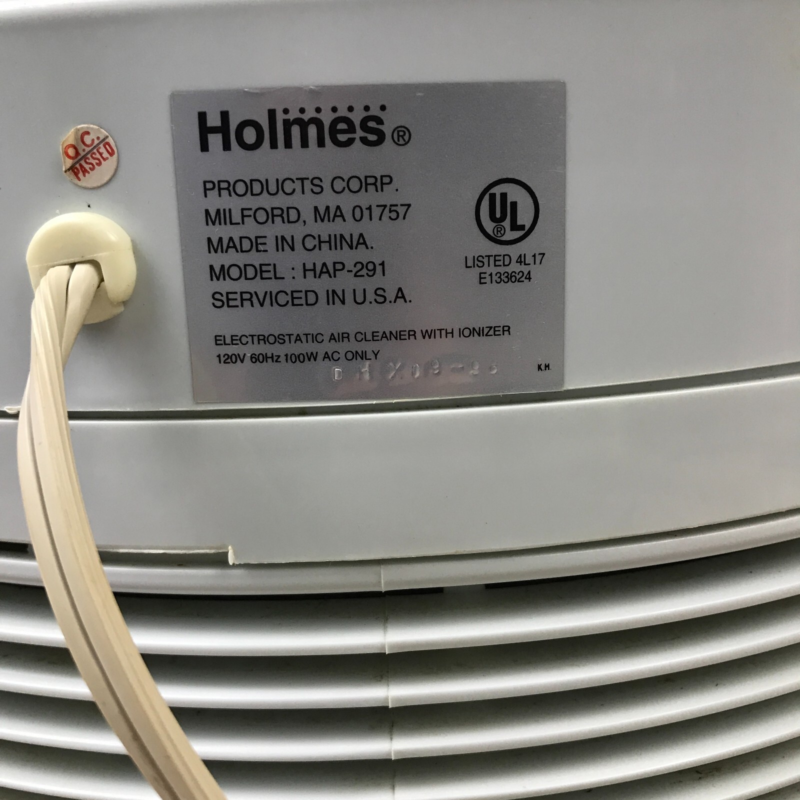 Holmes HAP291 True Hepa Air Purifier Cleaner Multi Stage Filtration W/ Ionizer 48894001079 eBay