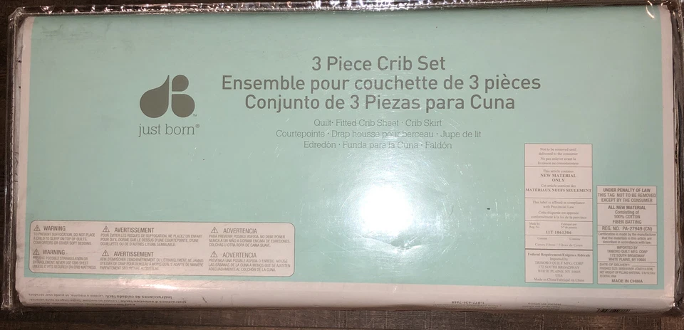 Just Born Animal Kingdom 3 件套婴儿床床上用品套装 — 第 3/3 张图片