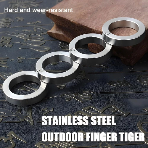 4 Stck. Edelstahl Outdoor drehbar Faltring Verschlussring für Wandern Männer USA - Bild 1 von 5