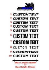 (X2) Custom Vinyl Stickers Decals - Lettering Text Boat Jetski Car Camper Name