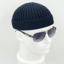 Men Solid Knitted Hat Skullcap Sailor Cap Beanie Cuff Brimless Casual Fashion