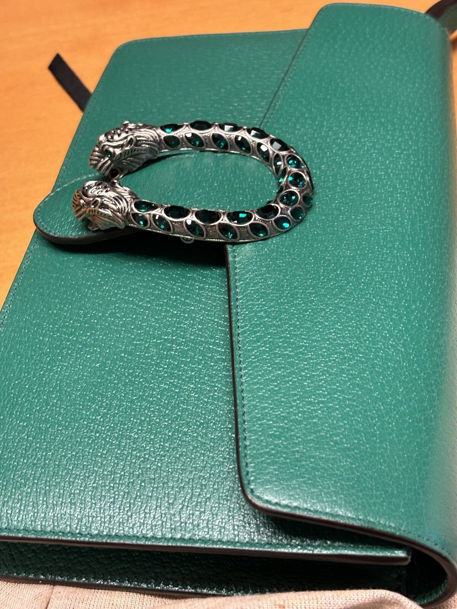 100% Authentic Forrest green gucci dionysus Wristlet Pouch