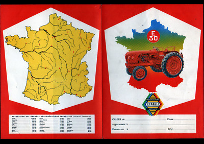 Notebook / TRACTOR PROTECTOR ''RENAULT E30'' with PYTHAGOREAN TABLE & POPULATION