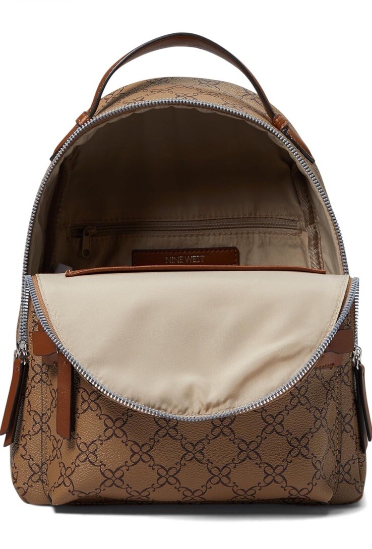 Nine West Mocha Logo Vander Medium Dome Women Backpacks NWT  display picture 3
