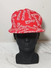 RARE Vintage 1980s Coca Cola All Over Logo Snapback Trucker Hat Made In USA