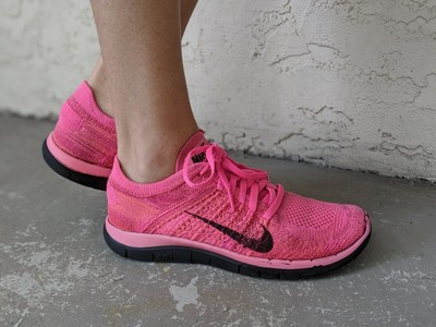 Nike Free Running Shoe Flyknit 4 0 Pink Pow Mango Fireberry Black Women S 6 5 Ebay