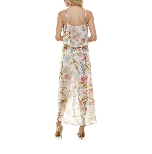 New June & Hudson Women's High Low Sleeveless Dress Tropical Print Size M - Picture 4 of 12