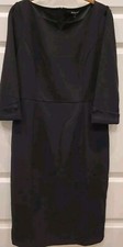 Allegra K Dress Black Large. Business Formal Tailored W/ Accent Brooch Pin Zip