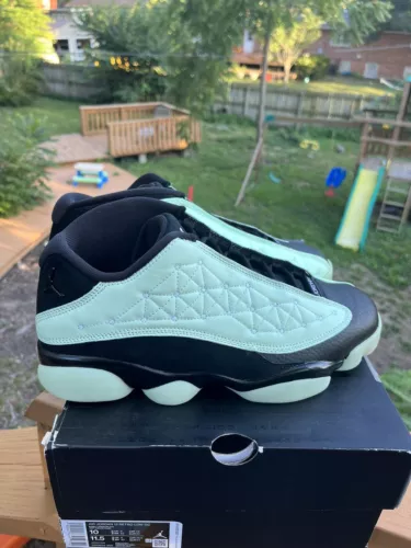 Air Jordan 13 Retro low Singles Day DS Sz 10 Barely Green Black Glow In The Dark