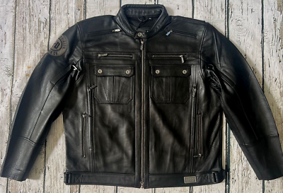 Riku　Harley Davidson Leather Jacket Harley Davidson Mens Roadhouse Black Leather MOTORCYCLE