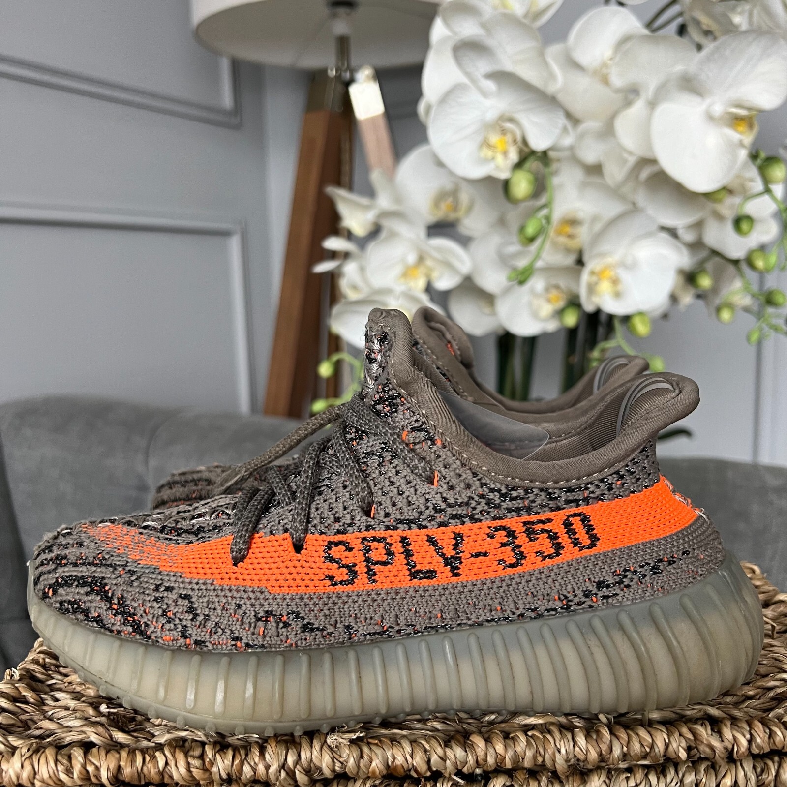 ADIDAS Yeezy Boost Kids Boys Trainers Sneakers UK 13.5 image 6