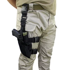 Tactical Right Hand Pistol Drop Leg Holster Thigh Gun Pouch for 1911 5＂Full Size