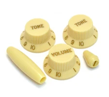 PK-0178-048 Aged Cream Strat Knob Set Stratocaster Guitar