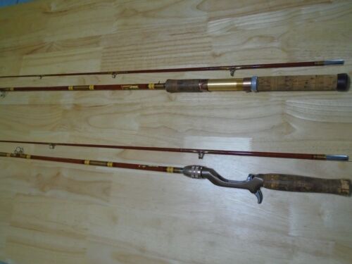 Lot of 2 vintage Horrocks Ibbotson Mohawk spinning casting fishing rods - Picture 1 of 12