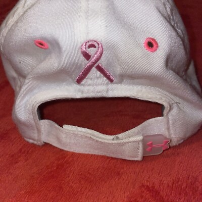Under Armour Fighting Cancer Embroidered Logo Strapback Women\'s Hat Cap M Texas Tech Red Raiders Cap Under Armour Breast Cancer  main image 2