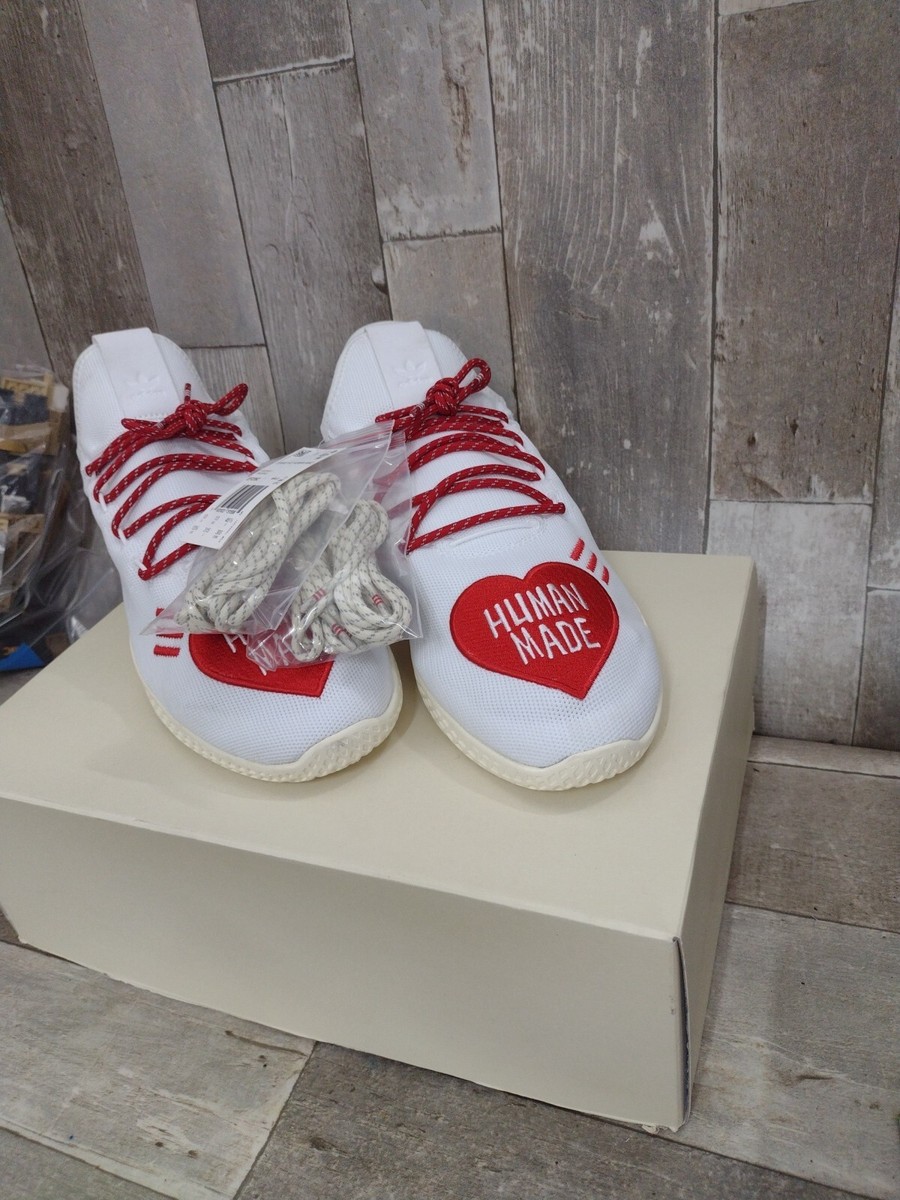 Adidas x Pharrell Williams Tennis Human Made Shoes White Red Adidas x Pharrell Williams Tennis Human Made Shoes White Red