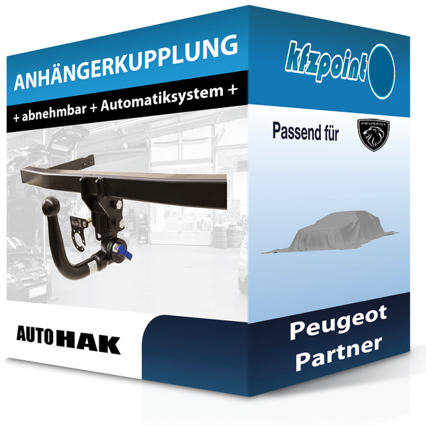 FüR Peugeot Partner 06.2018-Jetzt Auto Hak AnhäNgerkupplung Abnehmbar Neu-image