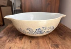 Vintage Pyrex Homestead Blue Cinderella 4 Qt Mixing Bowl #444, VGC!