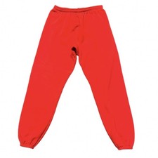 Vintage 90s Pannill Large USA Made Red Joggers Sweatpants Tapered Drawstring