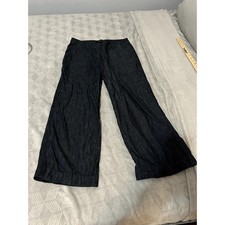 Talbots Size 6 Heritage Wide Leg Cotton Pants Big Pockets Comfy Professional