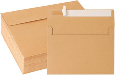 50 Pack A7 Kraft Paper Envelopes 5x7 Inch Brown Invitation Card Envelopes