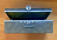 Vintage Faux Leather 8-Track Tape Storage Case Carrier Holds 30 Cartridges
