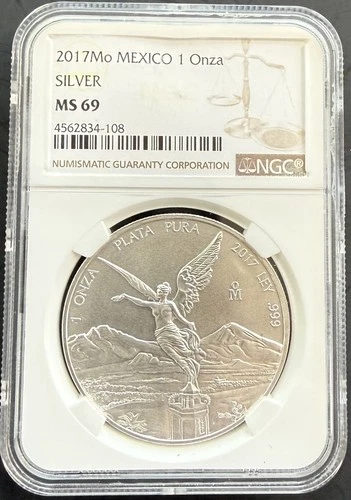 2017 - Mo NGC MS69 MEXICO 1 ONZA SILVER LIBERTAD