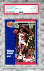 MICHAEL JORDAN 1991 FLEER LEAGUE LEADERS INSERT GRADED PSA 8 #220 NBA BULLS