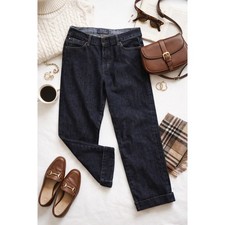 Polo Ralph Lauren Womens Straight Leg Jeans Dark Indigo Blue 100 Cotton Size 12