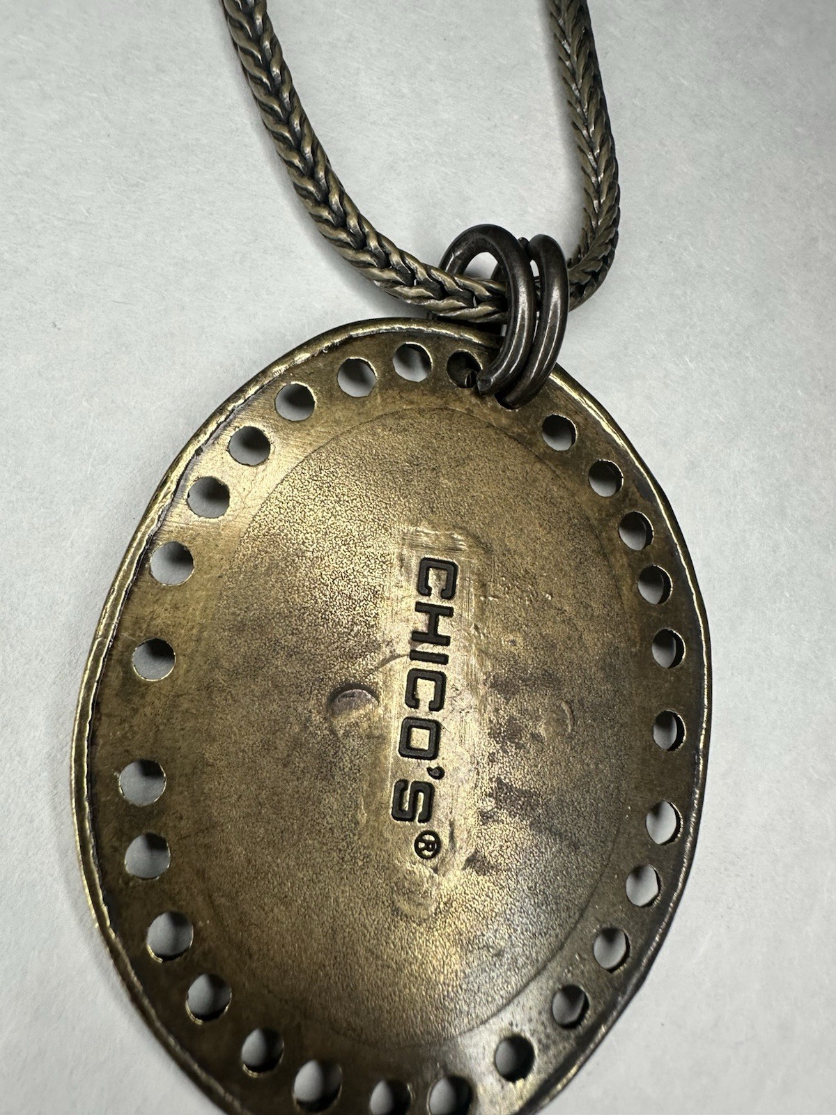 Chico's Statement Necklace - Leopard Print Medall… - image 8