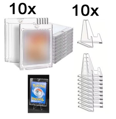 10x Magnetic Card Holder + 10 Card Stander 35pt Magnetische Kartenhalter für TCG