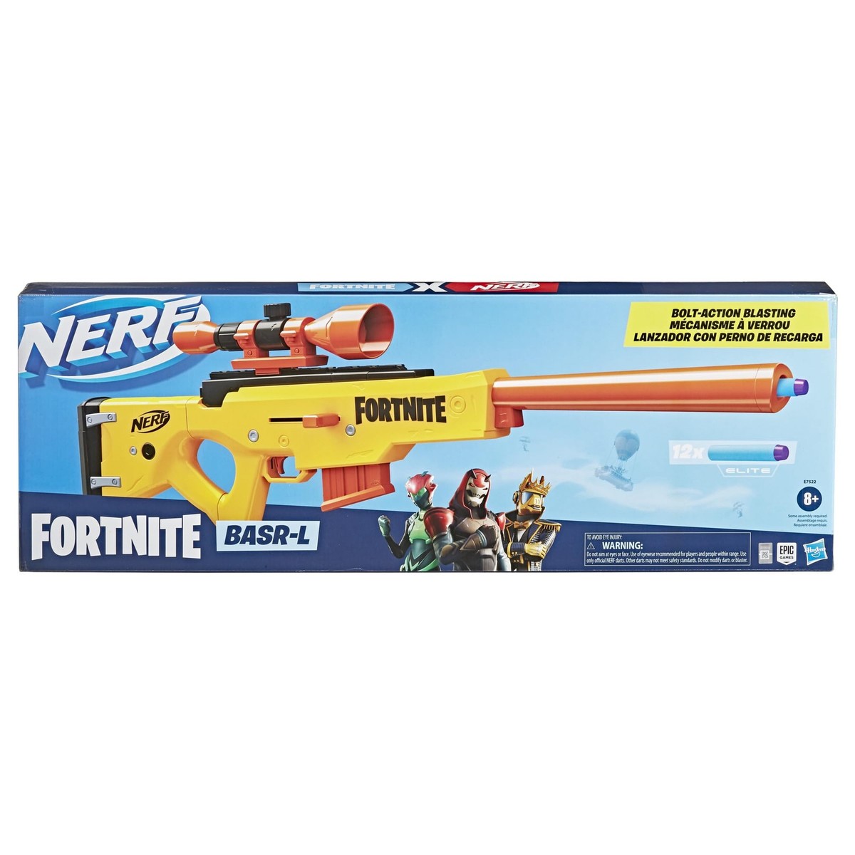 Nerf Fortnite BASR-L Bolt Action, Clip Fed Blaster - Includes