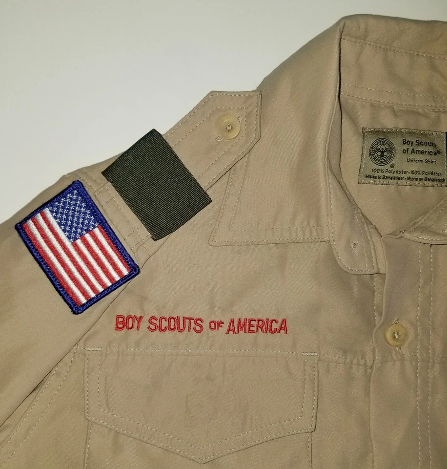 Boy Scouts VENTED Uniform Shirt BSA #722 Microfiber Polyester Boys Youth Size MD - Image 3 of 4