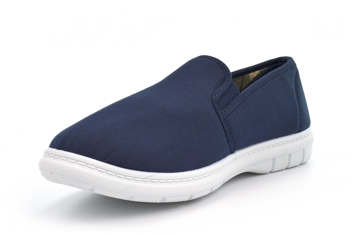 SAOLA Scarpe da uomo in tela pantofole outdoor scarpe slip on scarpe denim suola outdoor blu navy