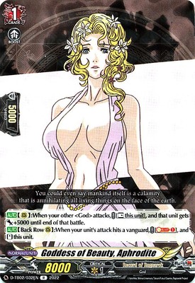 Vanguard TCG Karte D-TB02/032EN R Göttin der Schönheit, Aphrodite Record of Ragnarok