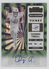2022 Contenders Ticket Wild Card Round Channing Tindall #199 Rookie Auto RC 12in. rookie card picture