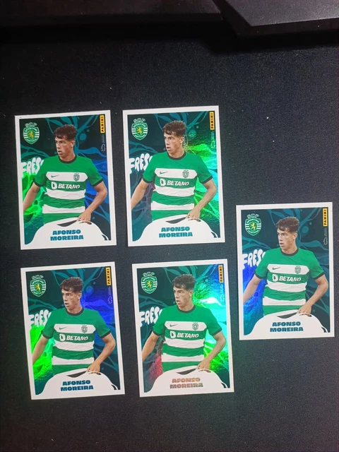 lot of 5x Afonso Moreira True Rookie Sticker - 2023-24 Panini Futebol - Sporting