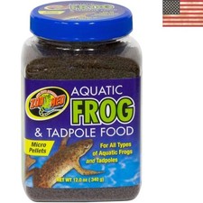 Balanced Frog & Tadpole Food, 12oz - High Protein Micro Pellets, USA Made